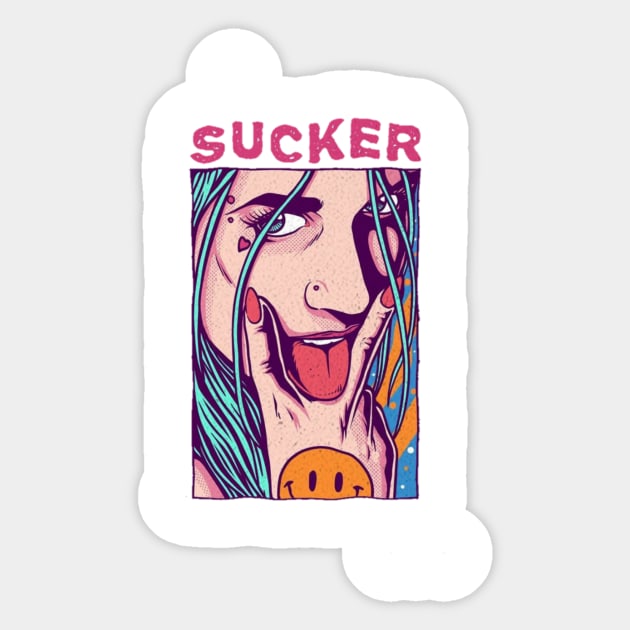 Sucker Sticker by Goofy Ghost